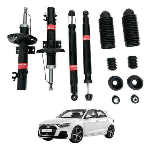 Kit 4 Amortiguadores Con Bases Y Gomas Audi A1 2010 - 2019