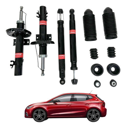 Kit 4 Amortiguadores Bases Y Gomas Seat Ibiza 2010 - 2017