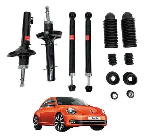 Kit 4 Amortiguadores Bases Y Gomas Vw Beetle 1998 - 2011