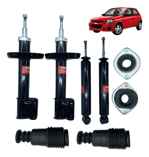 Kit 4 Amortiguadores Bases Y Gomas Chevy 1.4/1.6l 1994-2012