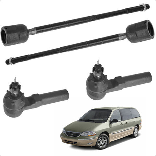 Kit 4 Pz Terminal Bieleta Ford Windstar 1995 A 2004 Premium