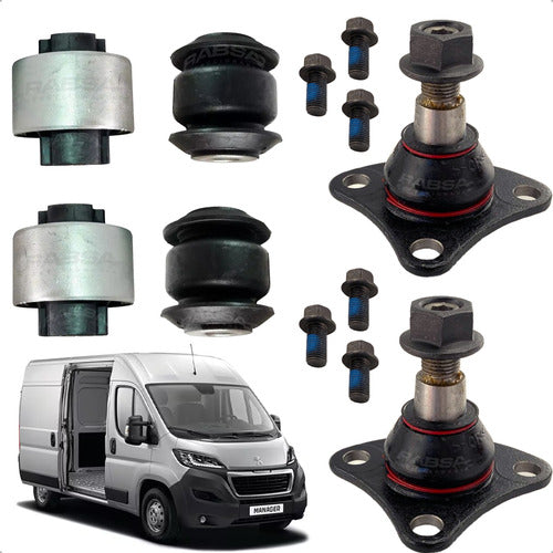 Kit 4 Bujes 2 Rotulas Inf Peugeot Manager 2009-2020 Premium