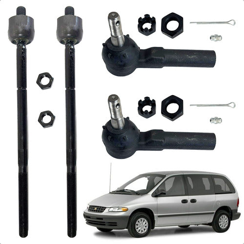 Kit 2 Terminales Exteriores Y 2 Bieletas Voyager 1996 - 2000