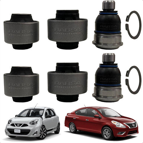 Kit Bujes Horquilla Y Rotulas Premium Versa Note 2012-2019