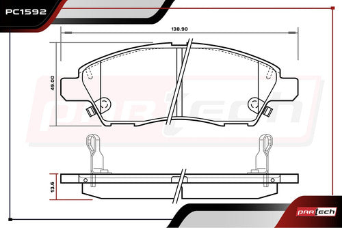 Balatas Delanteras Nissan Note 2014 15 16 17 18 2019
