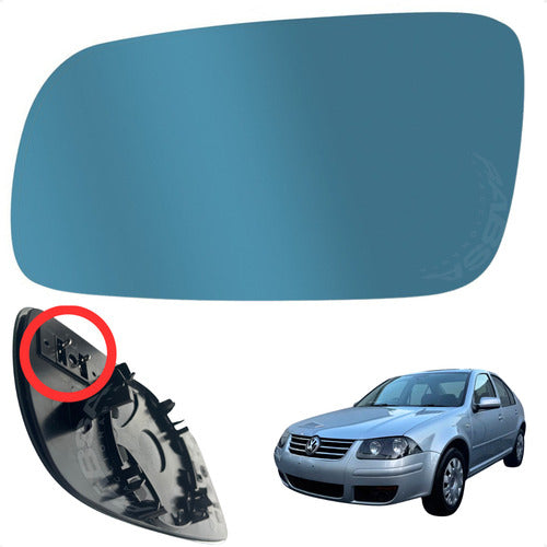 Luna Izquierda Espejo Azul Jetta A4 Golf A4 Con Calefactor