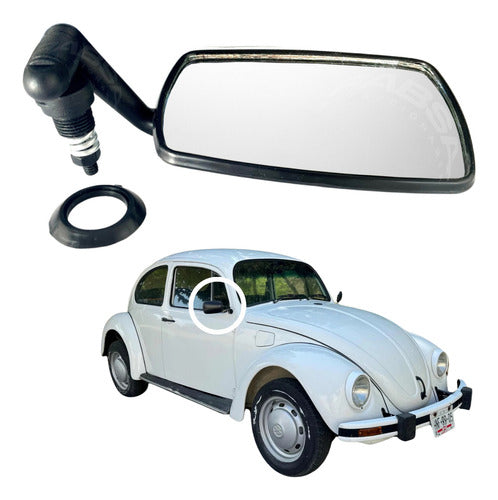 Espejo Derecho Vocho Sedan Vw Original 1996 - 2004 Negro